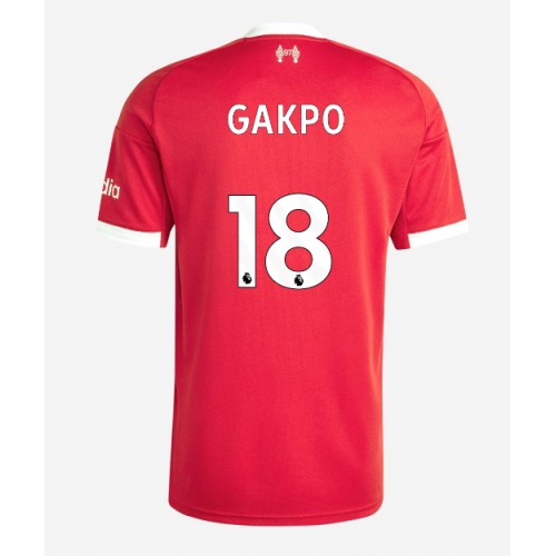 Lacne Muži Futbalové dres Liverpool Cody Gakpo #18 2025-26 Krátky Rukáv - Domáci Lacne Muži Futbalové dres Liverpool Cody Gakpo #18 2025-26 Krátky Rukáv - Domáci
